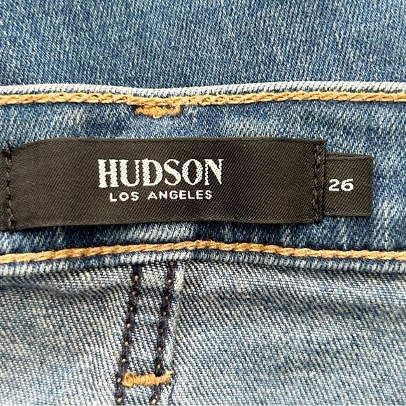 Hudson Jeans Barbara Straight Leg Denim Pants Ankle High Waist Blue Size 26 - Picture 16 of 16